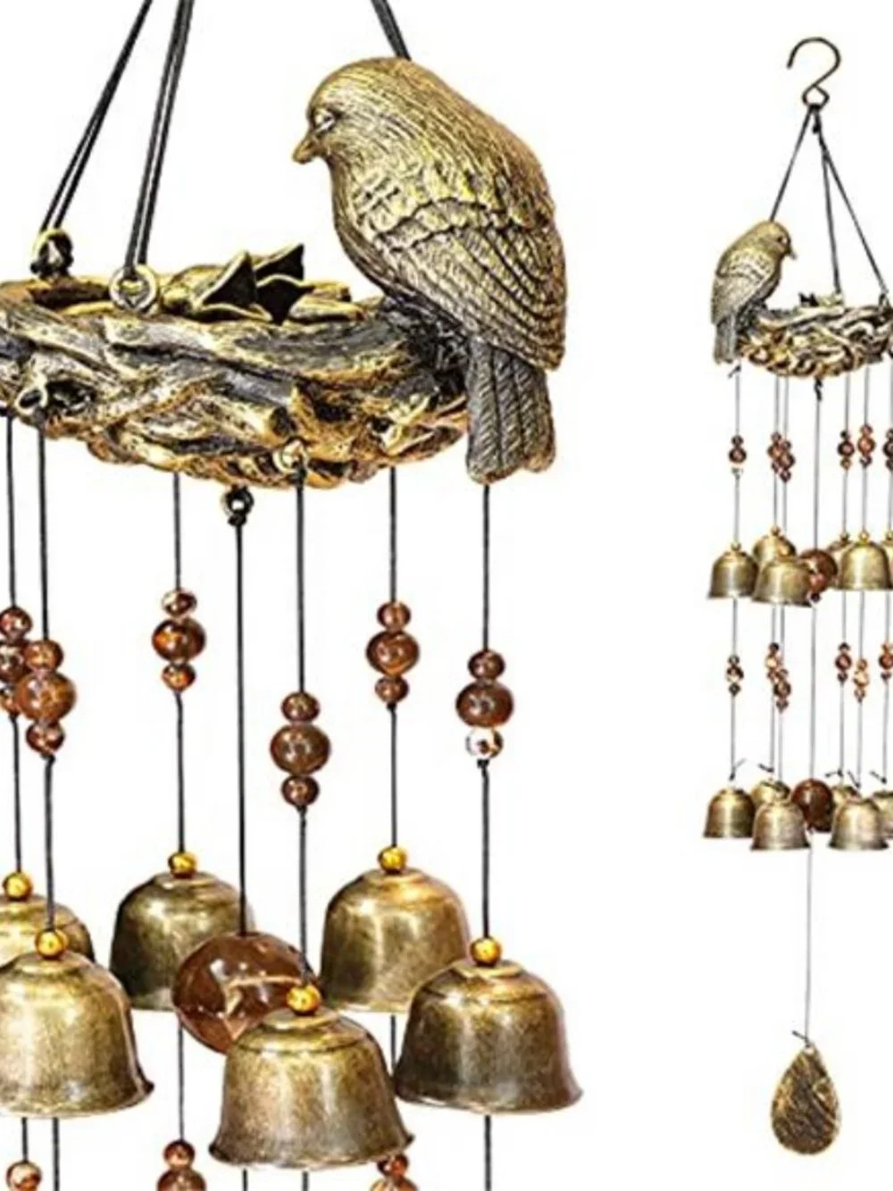 Bird Nest Wind Chimes Wind Chimes for Outside with 12 Wind Bells for Glory
